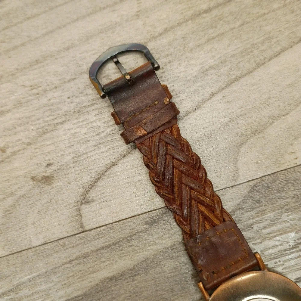 Vintage Fossil Fred Flintstone Watch Limited Edition Braided Strap & Tin 1993